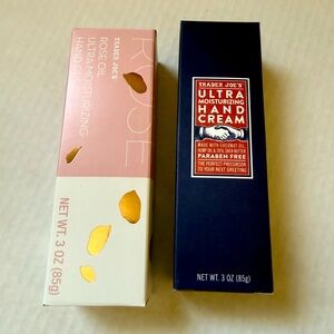 2X New Sealed Trader Joe's Ultra Moisturizing Hand Creams - 1 Rose, 1 Reg NIB